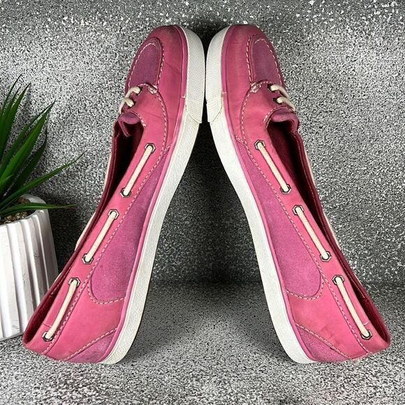 Timberland Earthkeepers Leather Pink Flats Shoes Loafers Size 7 - Picture 6 of 9